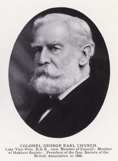 Prominent Men of London: Colonel George Earl Church (zdjęcie czarno-białe) autorstwa English Photographer