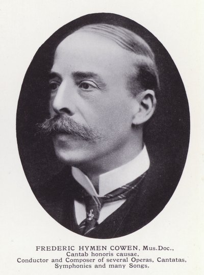 Prominent Men of London: Frederic Hymen Cowen (zdjęcie czarno-białe) autorstwa English Photographer