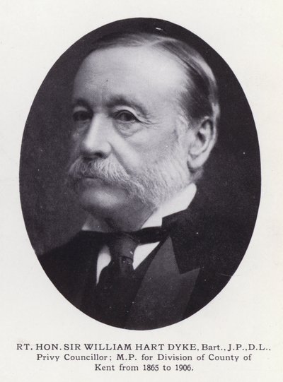 Prominent Men of London: Rt Hon Sir William Hart Dyke (czarno-białe zdjęcie) autorstwa English Photographer