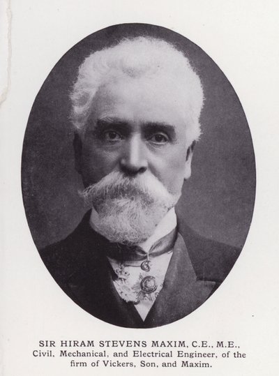 Prominent Men of London: Sir Hiram Stevens Maxim (zdjęcie czarno-białe) autorstwa English Photographer
