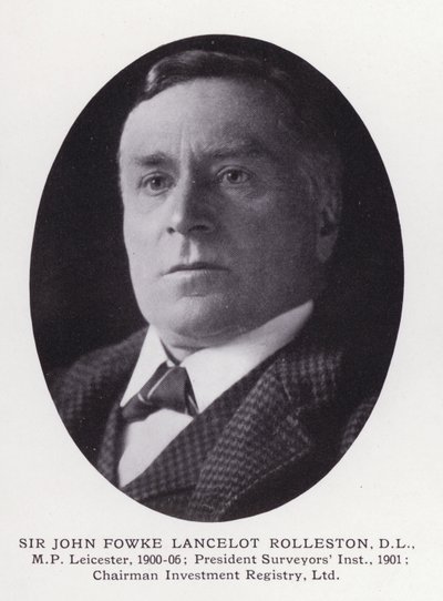 Prominent Men of London: Sir John Fowke Lancelot Rolleston (zdjęcie czarno-białe) autorstwa English Photographer