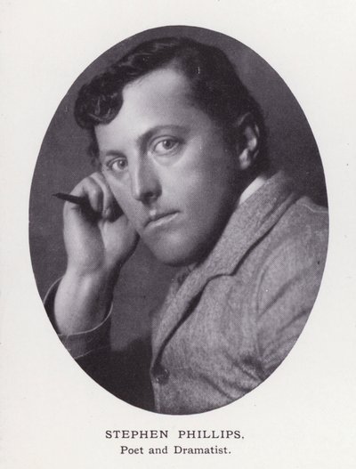 Prominent Men of London: Stephen Phillips (czarno-białe zdjęcie) autorstwa English Photographer