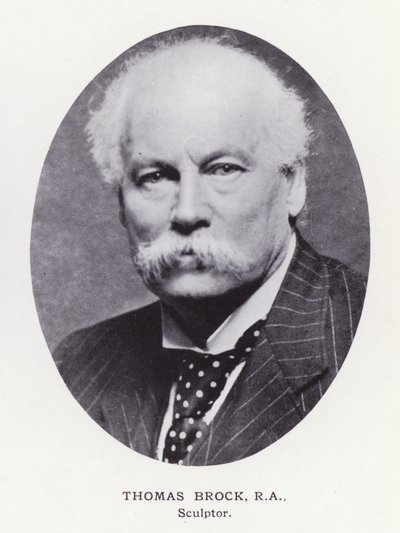 Prominent Men of London: Thomas Brock (czarno-białe zdjęcie) autorstwa English Photographer