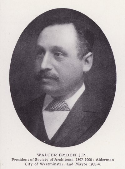 Prominent Men of London: Walter Emden (zdjęcie czarno-białe) autorstwa English Photographer