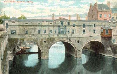 Pulteney Bridge, Bath, Somerset (kolorowe zdjęcie) autorstwa English Photographer
