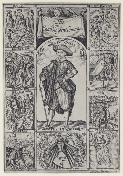 R Brathwait, The English Gentleman, J Haviland za R Bostock 1630 (zdjęcie czarno-białe) autorstwa English Photographer