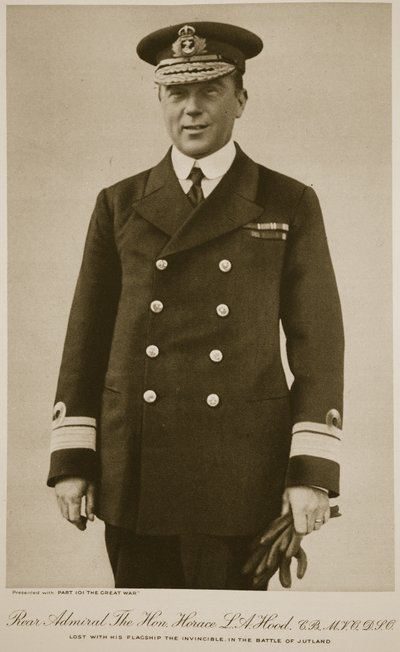 Kontradmirał Honorowy Horace LA Hood, 1914-19 autorstwa English Photographer