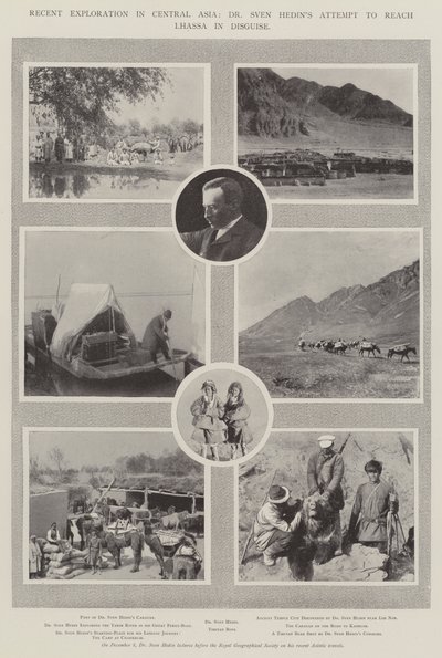 Niedawna eksploracja w Azji Środkowej, dr Sven Hedins Próba dotarcia do Lhassy w przebraniu autorstwa English Photographer