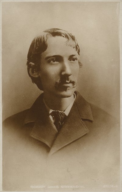 Robert Louis Stevenson (1850-1894), szkocki powieściopisarz, poeta i pisarz podróżnik autorstwa English Photographer