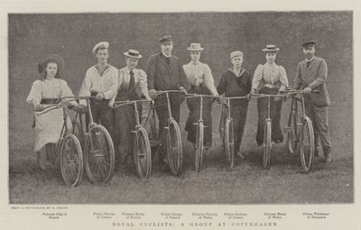 Royal Cyclists, grupa w Kopenhadze autorstwa English Photographer