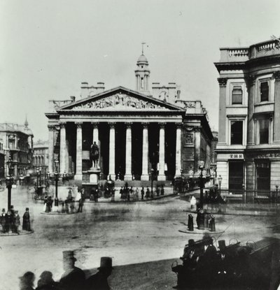 Royal Exchange, Threadneedle Street, City of London, 1880 autorstwa English Photographer
