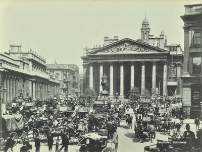 Royal Exchange, Threadneedle Street, City of London, 1890 autorstwa English Photographer