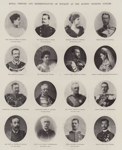 Królewscy goście i przedstawiciele rodziny królewskiej na Queens Diamond Jubilee autorstwa English Photographer
