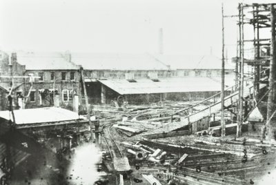 Samudas Shipbuilding Yard, Londyn, 1863 autorstwa English Photographer