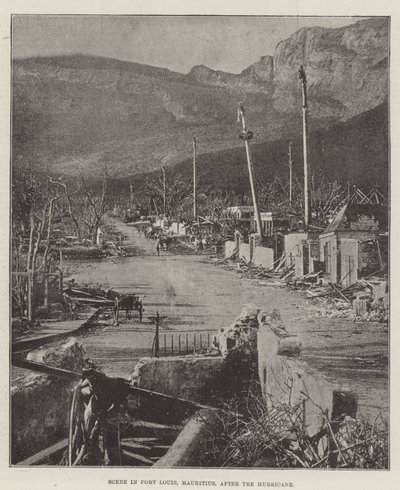 Scena w Port Louis na Mauritiusie po huraganie autorstwa English Photographer