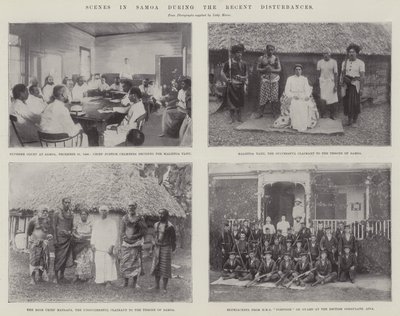 Sceny na Samoa podczas ostatnich niepokojów autorstwa English Photographer