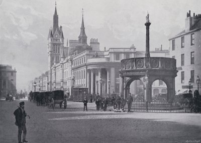 Szkocja: Aberdeen, Market Cross i budynki miejskie (zdjęcie czarno-białe) autorstwa English Photographer