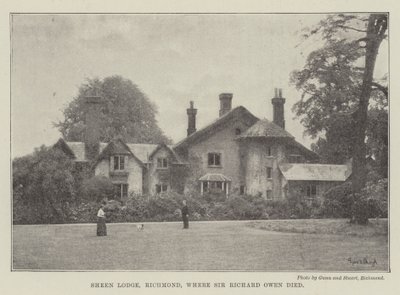 Sheen Lodge, Richmond, gdzie zmarł Sir Richard Owen autorstwa English Photographer