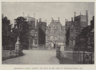 Sherborne Castle, Dorset, siedziba pana Johna K. Wingfield-Digby, MP autorstwa English Photographer
