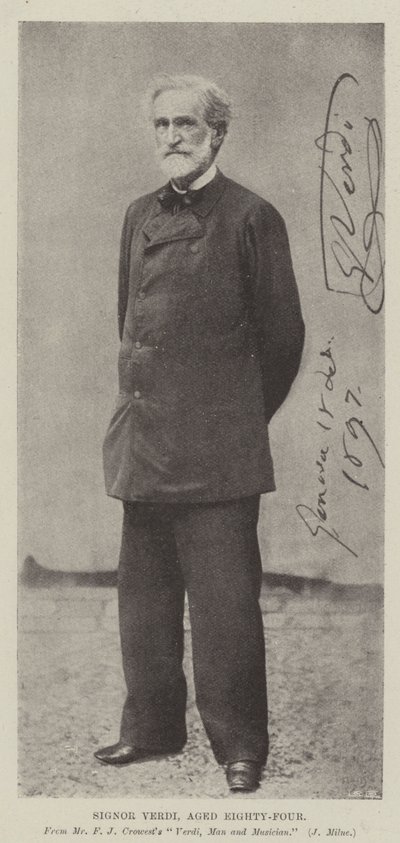 Signor Verdi, lat osiemdziesiąt cztery autorstwa English Photographer