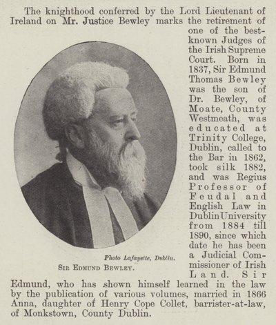 Sir Edmund Bewley autorstwa English Photographer