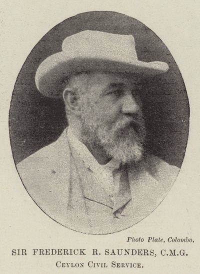 Sir Frederick R Saunders, CMG, Cejlon Civil Service autorstwa English Photographer