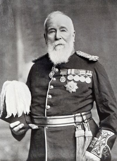 Sir Harry Burnett Lumsden (czarno-białe zdjęcie) autorstwa English Photographer