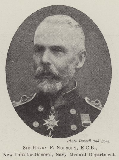 Sir Henry F Norbury, KCB, nowy dyrektor generalny, Departament Medyczny Marynarki Wojennej autorstwa English Photographer