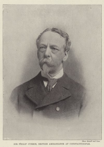 Sir Philip Currie, brytyjski ambasador w Konstantynopolu autorstwa English Photographer