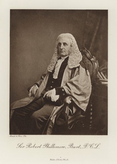 Sir Robert Phillimore, Baronet, DCL (zdjęcie czarno-białe) autorstwa English Photographer