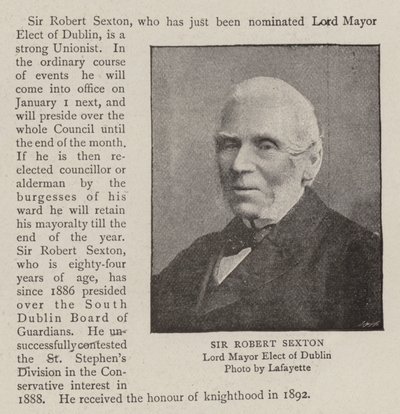 Sir Robert Sexton autorstwa English Photographer