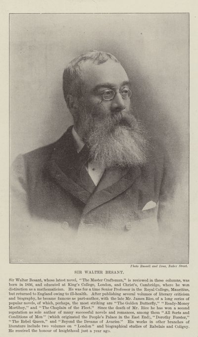 Sir Walter Besant autorstwa English Photographer