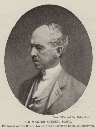 Sir Walter Gilbey, Baronet, Prezydent Królewskich Towarzystw Rolniczych Show w Leicester autorstwa English Photographer