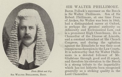 Sir Walter Phillimore, Baronet autorstwa English Photographer