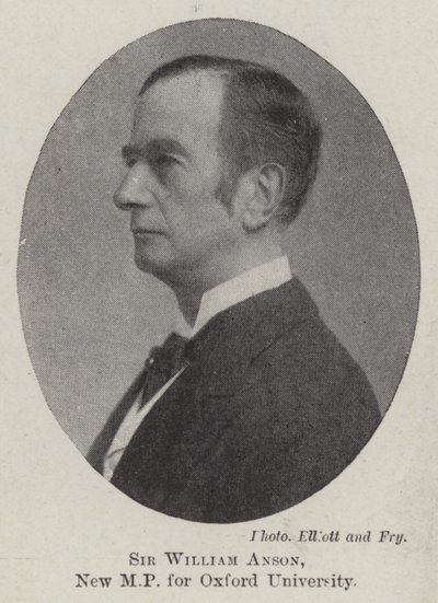 Sir William Anson, nowy poseł Uniwersytetu Oksfordzkiego autorstwa English Photographer