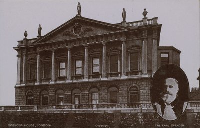 Spencer House, Londyn z (wstawka) The Earl Spencer autorstwa English Photographer