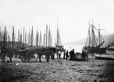 Port St Ives patrzący na zatokę Carbis, ok. 1880-99 autorstwa English Photographer
