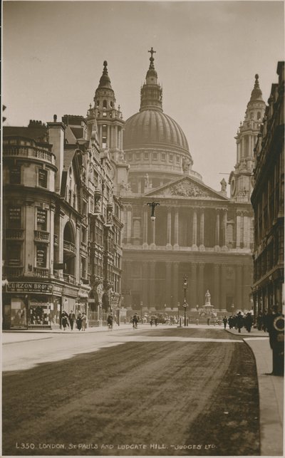 Katedra św. Pawła i Ludgate Hill, Londyn autorstwa English Photographer