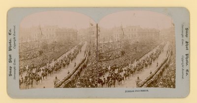 Stereoskopowy wydruk Diamentowego Jubileuszu Królowej Wiktorii, 28 czerwca 1897 r autorstwa English Photographer