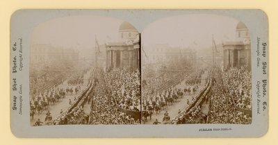 Stereoskopowy wydruk Diamentowego Jubileuszu Królowej Wiktorii, 28 czerwca 1897 r autorstwa English Photographer