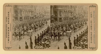 Stereoskopowy wydruk Diamentowego Jubileuszu Królowej Wiktorii, 28 czerwca 1897 r autorstwa English Photographer