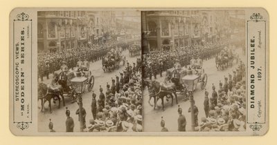 Stereoskopowy wydruk Diamentowego Jubileuszu Królowej Wiktorii, 28 czerwca 1897 r autorstwa English Photographer