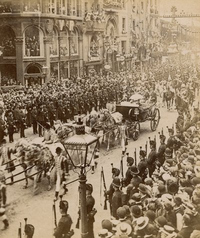 Stereoskopowy wydruk Diamentowego Jubileuszu Królowej Wiktorii, 28 czerwca 1897 r autorstwa English Photographer