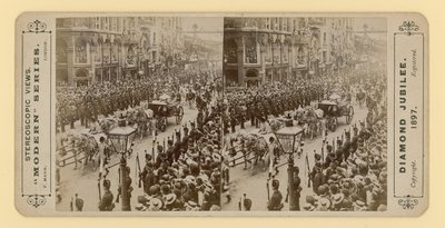 Stereoskopowy wydruk Diamentowego Jubileuszu Królowej Wiktorii, 28 czerwca 1897 r autorstwa English Photographer