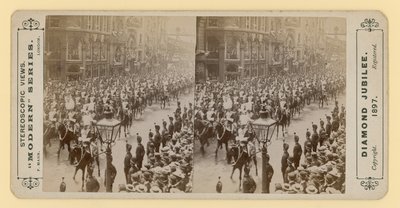 Stereoskopowy wydruk Diamentowego Jubileuszu Królowej Wiktorii, 28 czerwca 1897 r autorstwa English Photographer