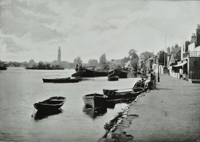 Strand-on-the-Green, Hounslow: widok ogólny, 1895 autorstwa English Photographer