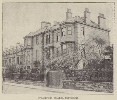 Strathearn College, Edynburg (grawerunek) autorstwa English Photographer