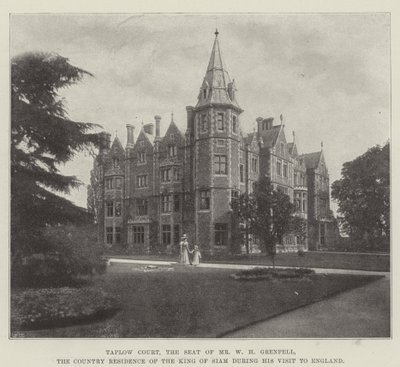Taplow Court, siedziba pana WH Grenfell, wiejska rezydencja króla Syjamu podczas jego wizyty w Anglii autorstwa English Photographer