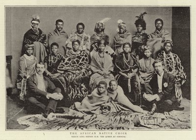 The African Native Choir, który śpiewał przed H M The Queen w Osborne autorstwa English Photographer