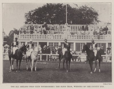 Turniej All Ireland Polo Club, drużyna Sligo, zdobywcy Pucharu Hrabstwa autorstwa English Photographer